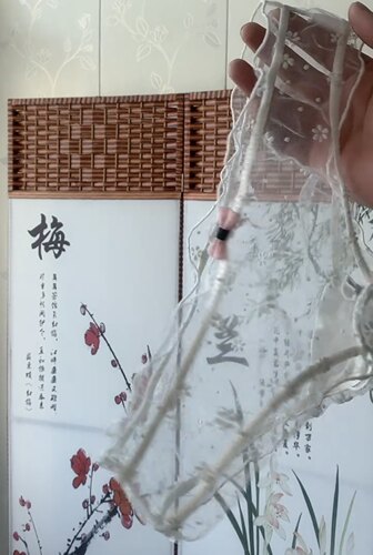 性感蕾丝刺绣内裤女夏轻薄诱惑透明网纱火辣高弹包臀三角裤