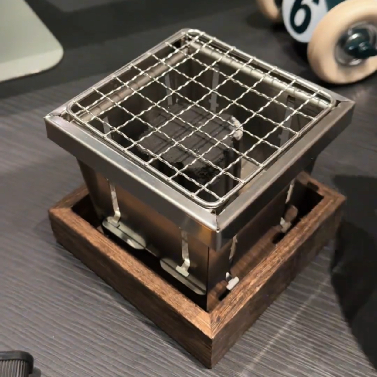 户外便携可折叠不锈钢烧烤架围炉煮茶小火炉室内迷你小巧设备