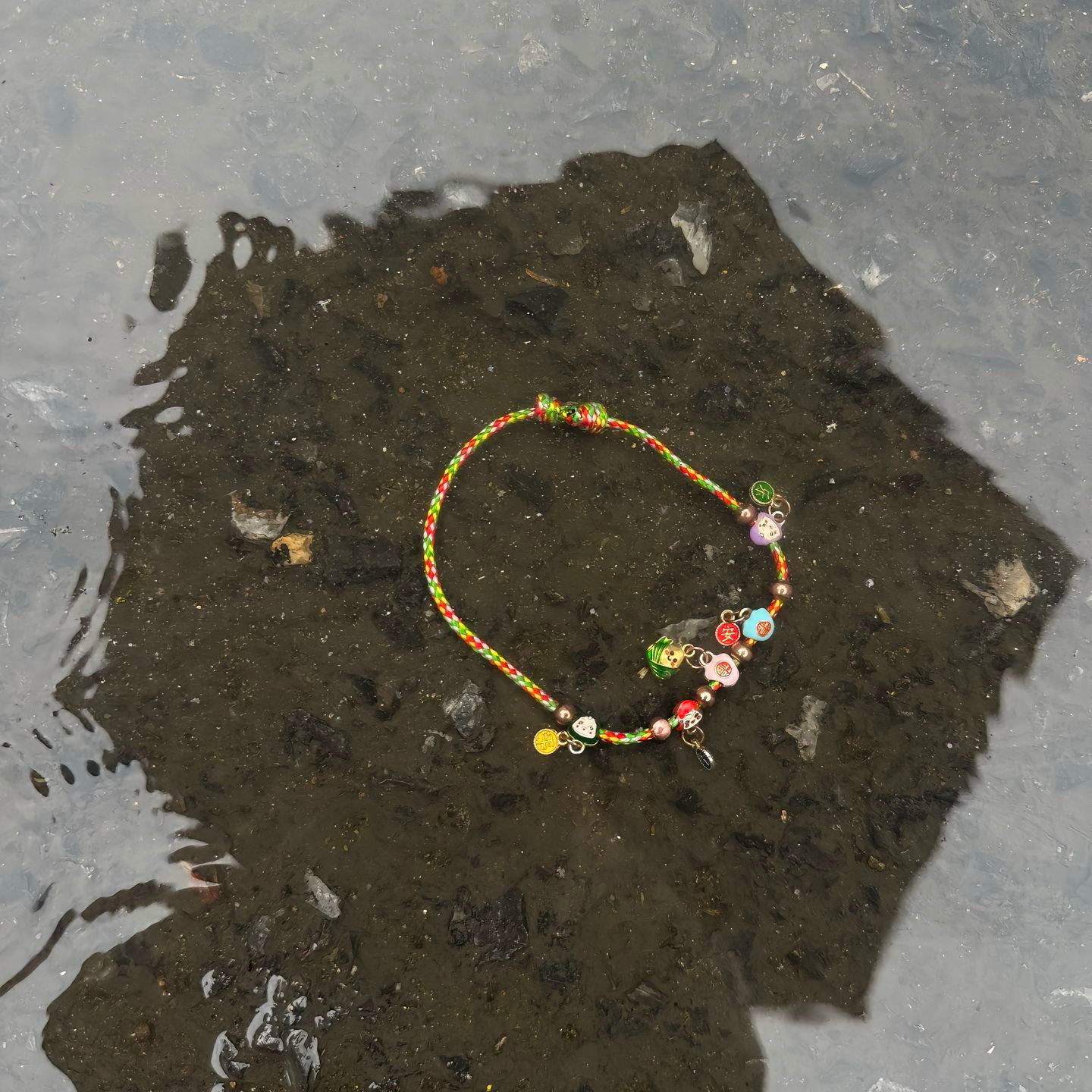 可爱五福小粽子可调节五彩绳端午手环端午节日彩绳手绳手工编手链
