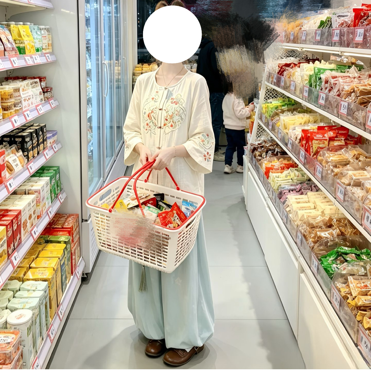 新中式新款2026女士百搭夏季刺绣汉服圆领衫短裤古风仙气套装