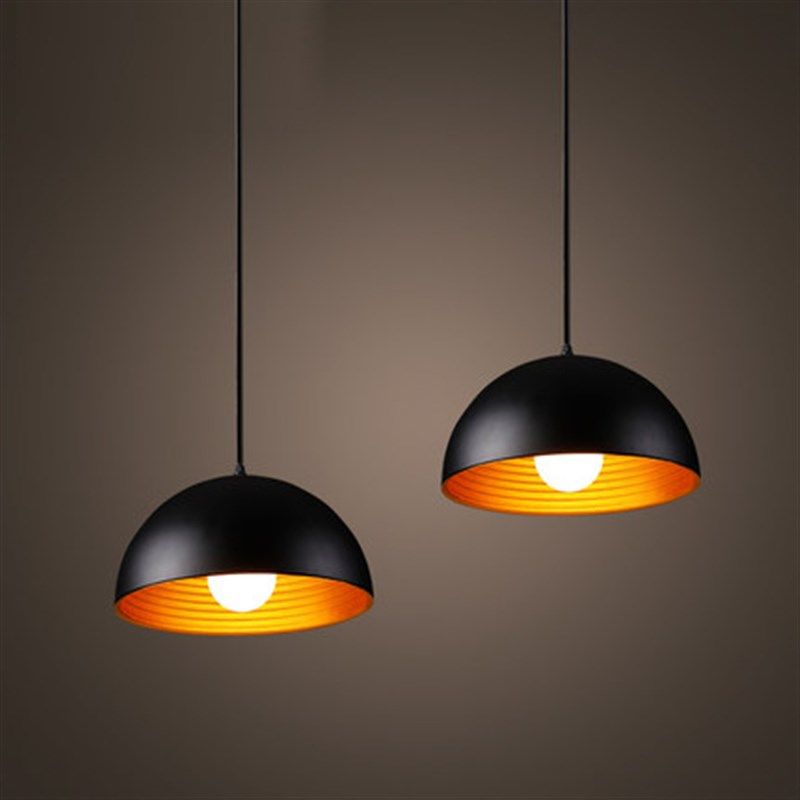 简约现代半圆形铝材灯罩办公室咖啡厅创意美发店单头餐厅铁艺吊灯,家装灯饰光源,客厅吊灯,淘宝优惠券,粉丝福利购,淘宝优惠卷