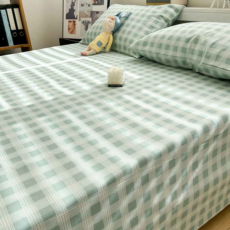 高档加厚老粗布赛娜全棉床单单件儿童被单简约纯棉宿舍单人三件套