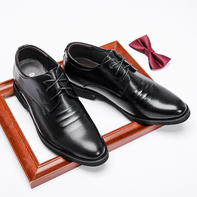 新款2025男士春季英伦风皮鞋商务正装休闲男款鞋潮流士内增高鞋子