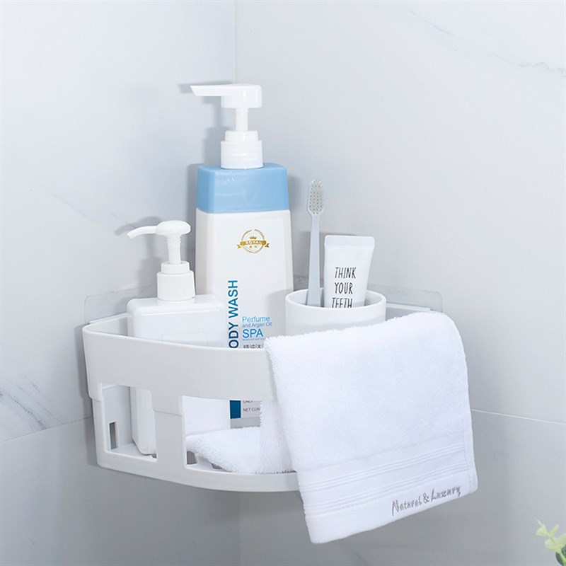卫生间置物架壁挂浴室厕所洗w手间洗漱台吸壁式吸盘免打孔厨房收