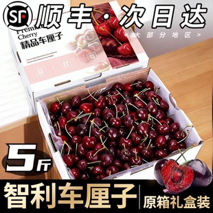 智利车厘子2斤装新鲜水果J级大果现货顺丰3J大樱桃黑车5斤4J甜脆