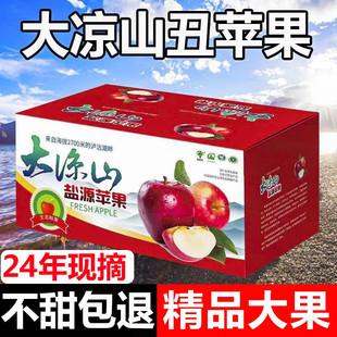 大凉山丑苹果礼盒大果四川盐源水果新鲜冰糖心泸沽湖野生现摘当季