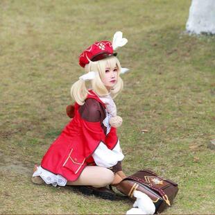 原神cos可莉cospaly女动漫萝莉女装书包衣服套装背包全套服装配饰