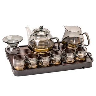 2024新款 玻璃茶具套装 小型家用茶水分离泡茶壶功夫茶杯办公室喝茶