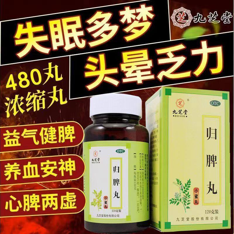 食欲不振肢倦 心脾两虚失眠 头昏头晕气短心悸 九芝堂归脾丸120g