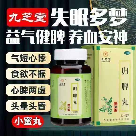 失眠多梦 心脾两虚气短心悸 肢倦乏力食欲不佳 九芝堂归脾丸120g