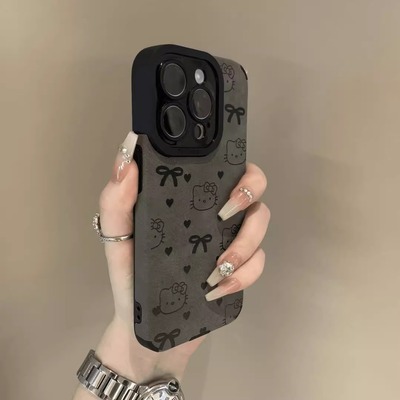 适用于苹果17promax手机保护壳2025新款iphone15plus全包镜头16pro矽胶软壳13蝴蝶结14翻毛皮12套高级11外壳