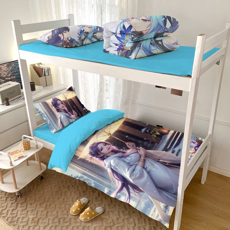 定制我的师兄太稳健宿舍三件套云霄学生六件套床垫被子Z枕芯一整,床上用品,学生床品套件,淘宝优惠券,粉丝福利购,淘宝优惠卷