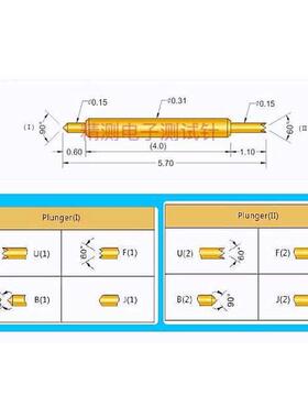 华荣探针BdGA探针031双头探针弹簧针半导体测试针031*57mm双头