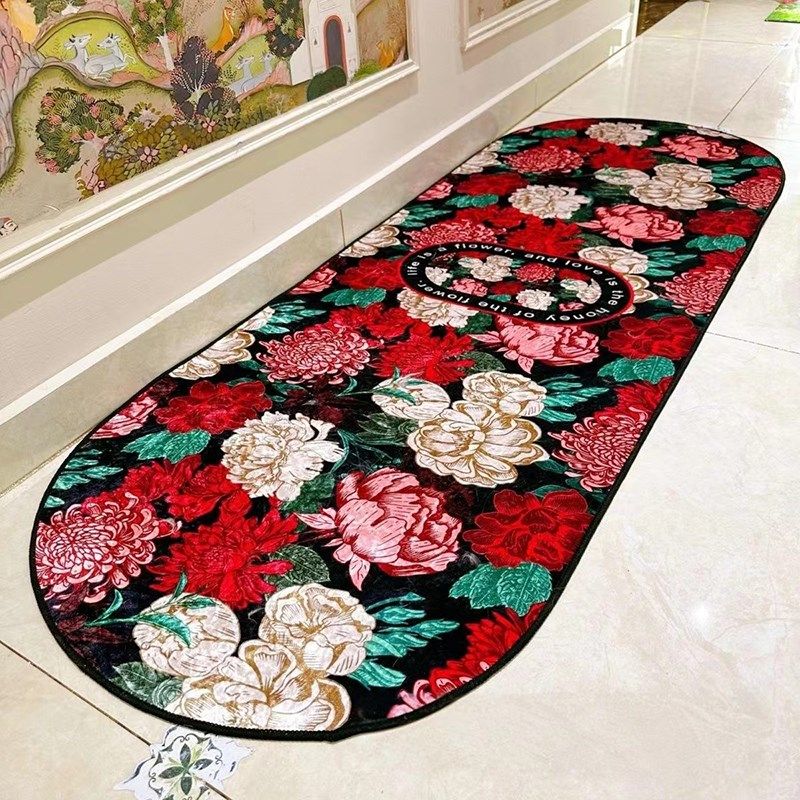 美式复古地毯客厅茶几p垫卧室床边毯家用房间花卉地垫玄关垫可机,居家布艺,厨房地垫,淘宝优惠券,粉丝福利购,淘宝优惠卷
