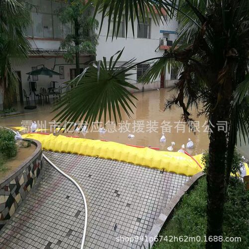 隧道低洼场所挡水堤坝洪涝防汛软体隔水带便携式生态拦水坝