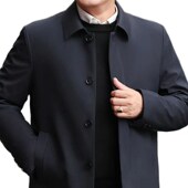 春秋季 外套60中老年爷爷上衣扣子 薄款 男士 中年休闲夹克50岁爸爸装