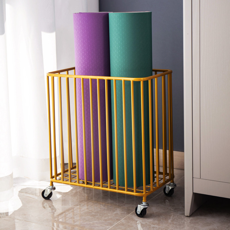 瑜伽垫子收纳筐家用健身运动器材置物架放泡沫轴储物篮Z静音带轮,收纳整理,运动器材收纳用具,淘宝优惠券,粉丝福利购,淘宝优惠卷