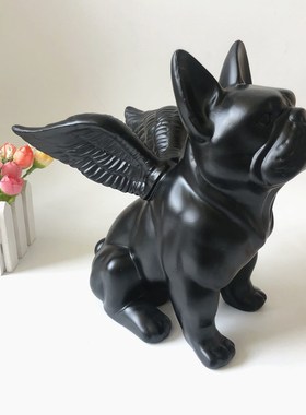 树脂工艺品家居摆件现代简约饰品客厅卧式儿童房飞狗摆件