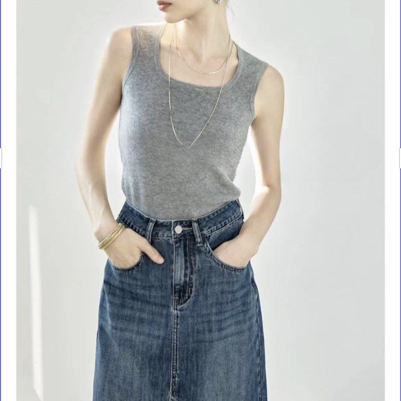 100精d纺羊毛高弹力U领无袖坑条背心   修身显瘦舒适纯色百搭上,女装/女士精品,羊绒衫,淘宝优惠券,粉丝福利购,淘宝优惠卷