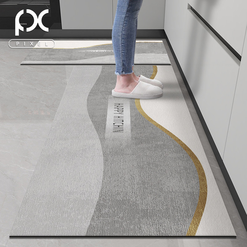 厨房地垫门口专用防m油防滑可擦免洗家用脚垫耐脏长条易打理软垫,居家布艺,厨房地垫,淘宝优惠券,粉丝福利购,淘宝优惠卷