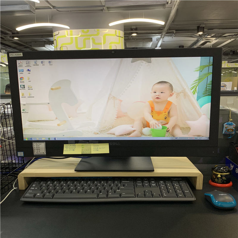 实木显示器增高架平板电脑支架屏幕抬高键盘收纳桌面办公用整理