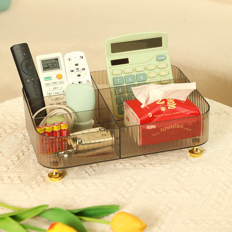 轻奢电视遥控器收纳盒客厅茶几桌面整理高档酒店家用床头柜置物架