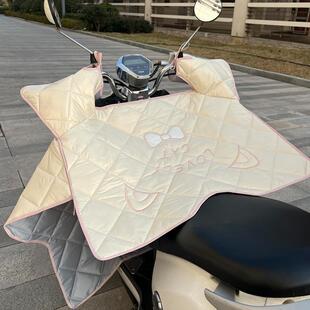 夏季防晒电动车挡风被薄款遮阳罩女士电瓶摩托车四季通用双面