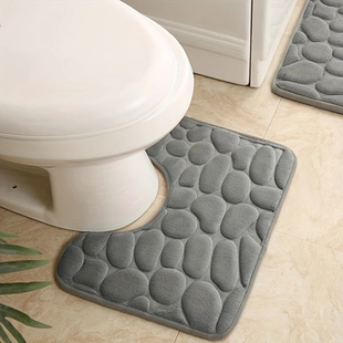 Washroom toilet foot mat U-shaped floor mat waterproof pad B