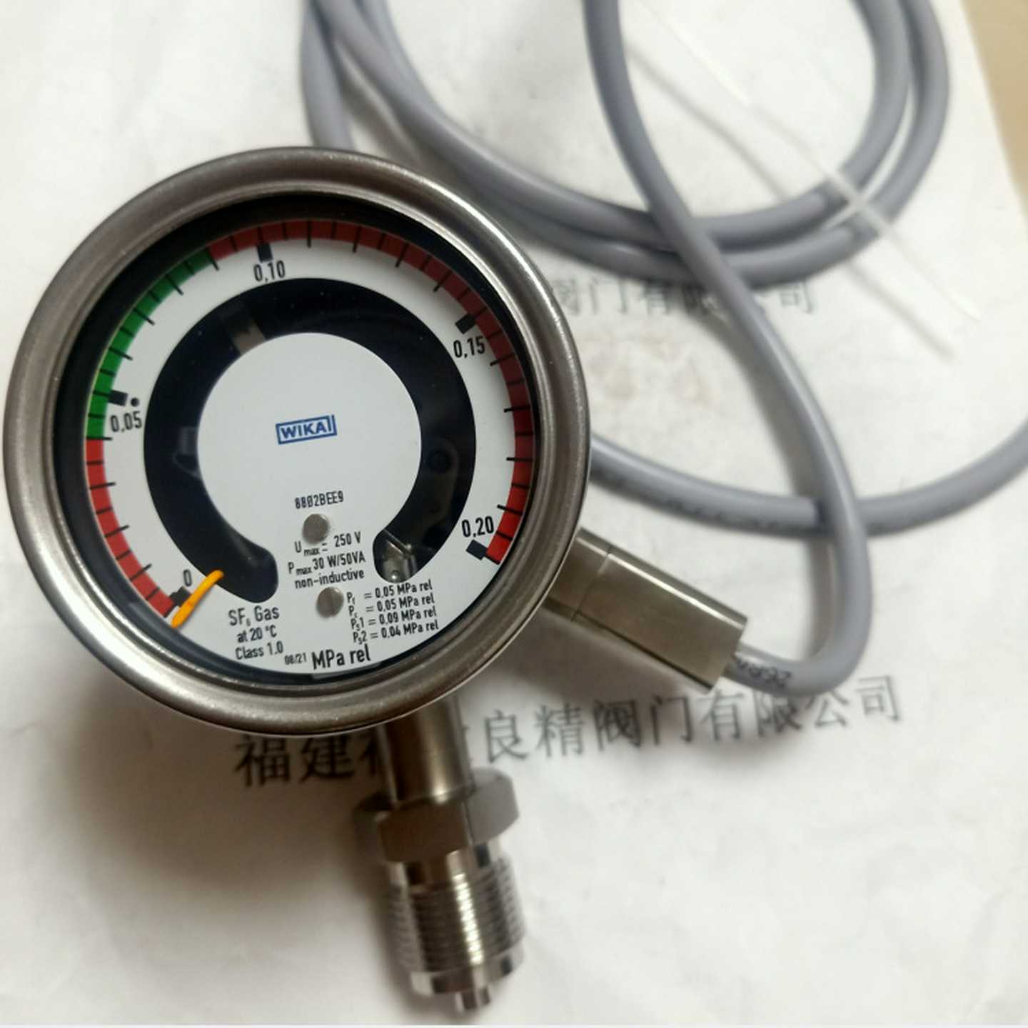 德国WIKA威卡SF6气体密度继电器233.52.h063