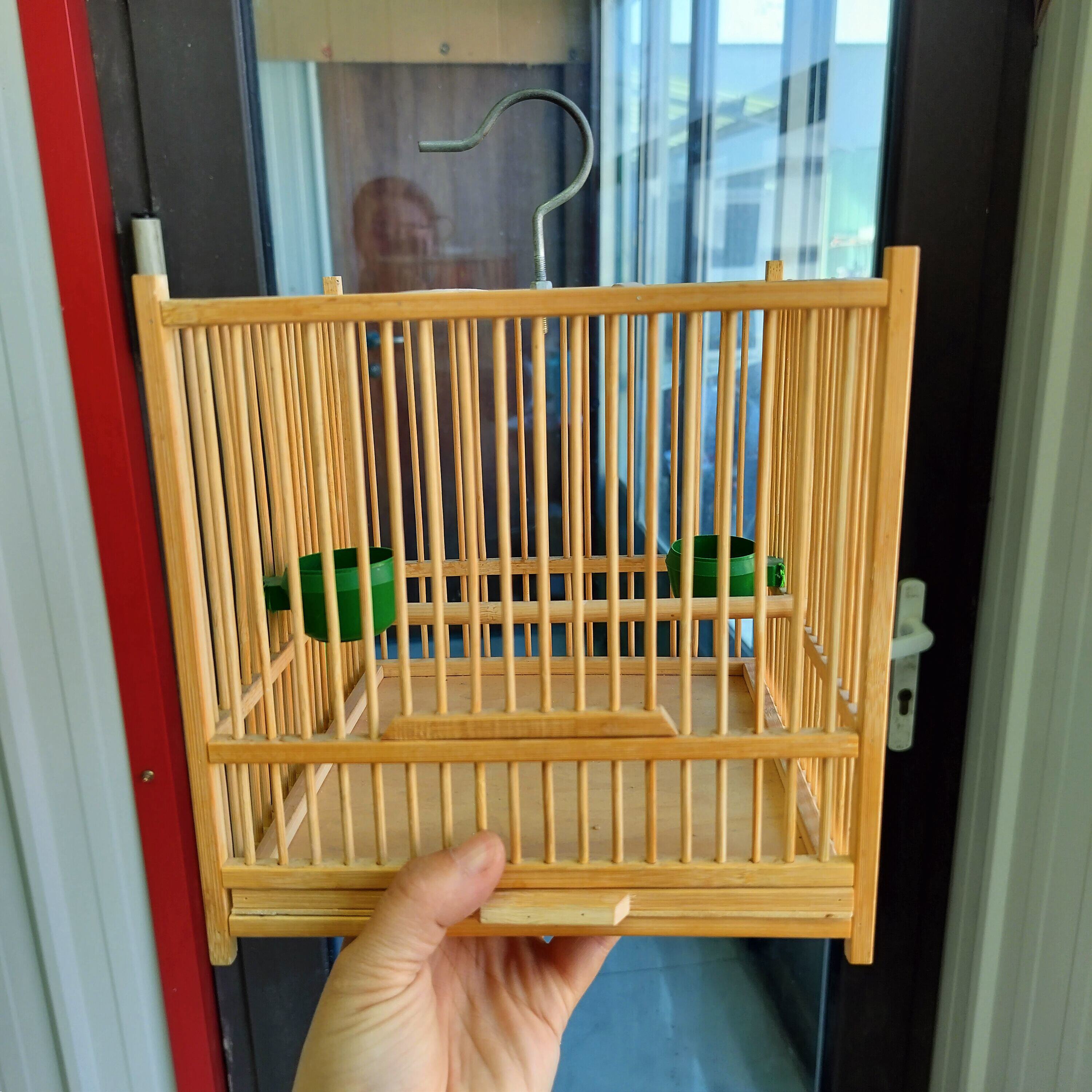 粗丝竹制小鸟笼柳莺蝈蝈都可以用7毫米丝距