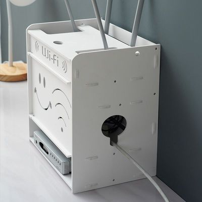 无线网收纳盒桌面wifi置物架落地式路由器网线光猫整理盒电视机