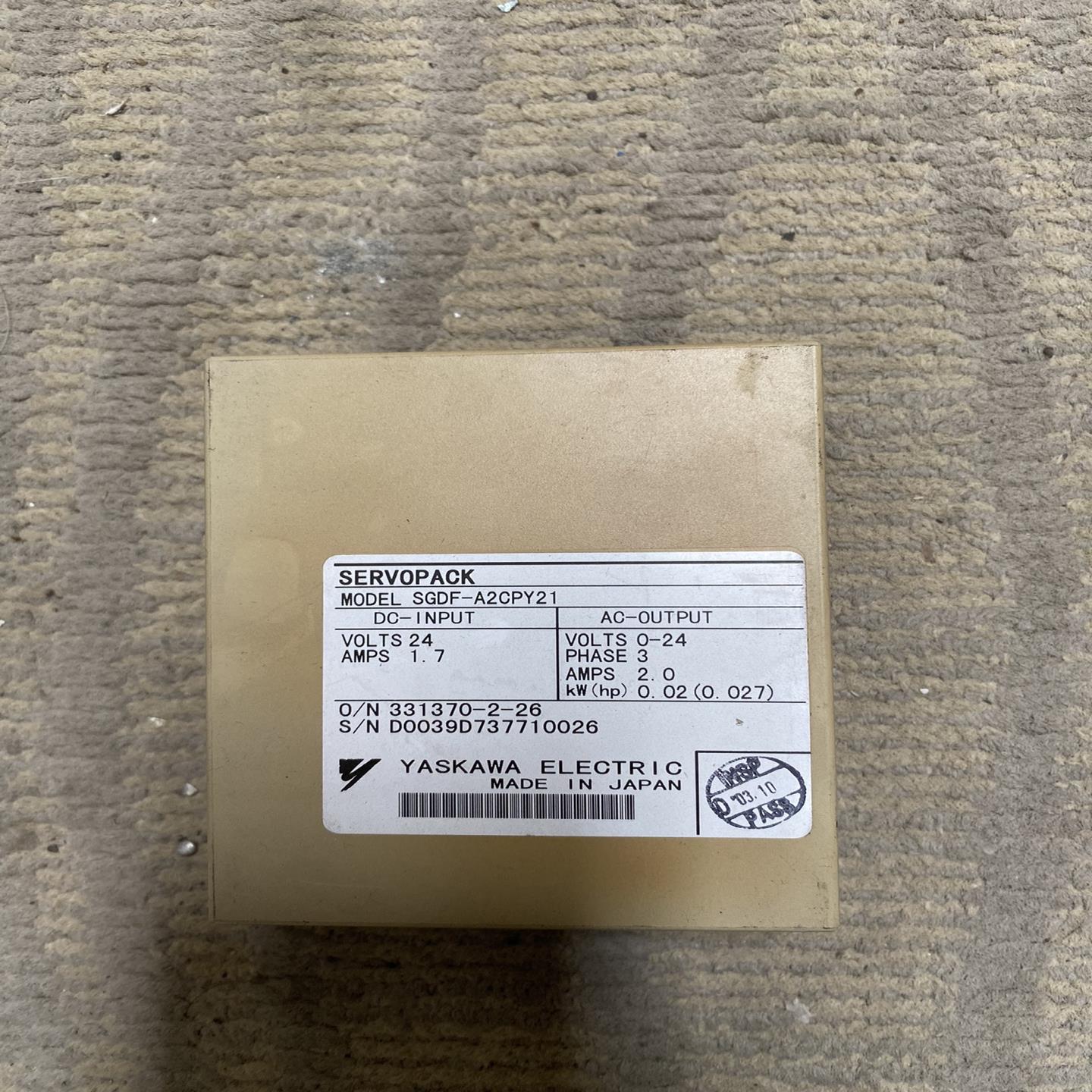 SGDF-A2CPY21 安川伺服电机~询价