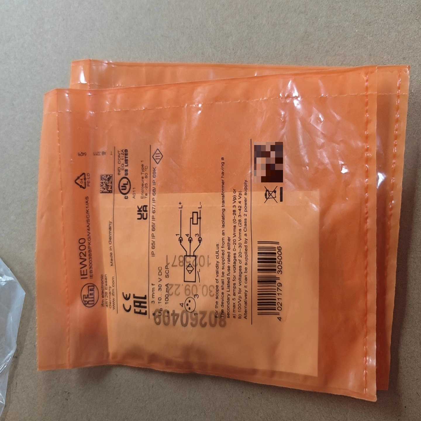 德国IFM易福门IEW200电感式接近开关传感器IE询价