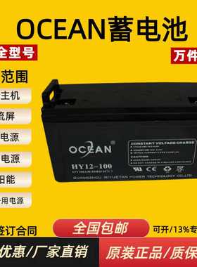 OCEAN蓄电池HY-12V17A24A38A65A100AH消防应急照明主机EUPS直