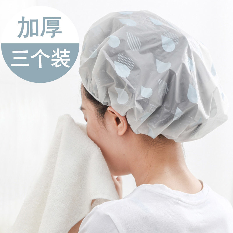 浴帽女防水浴冒头套可爱韩国沐浴帽成人家用淋浴帽洗澡帽子油
