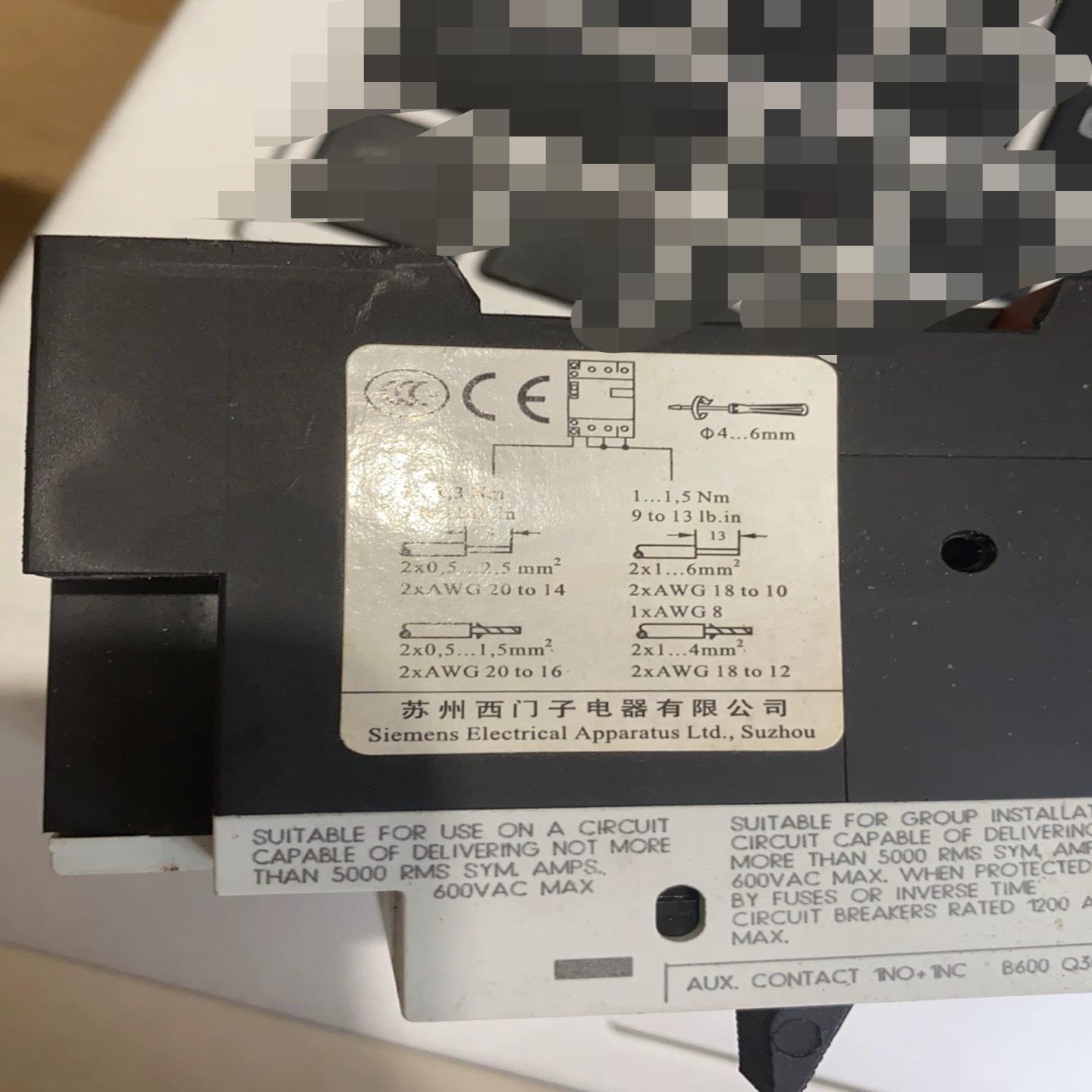 3VU1340-1MK00马达断路器~询价