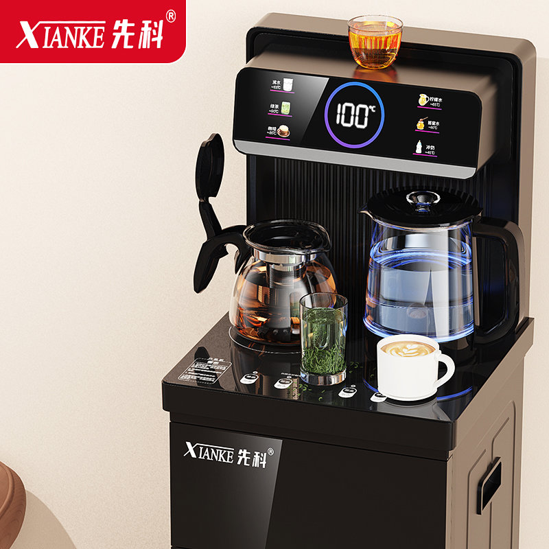 先科智能语音茶吧机家用立式下置水桶多功能全自动桶装水饮水机图片