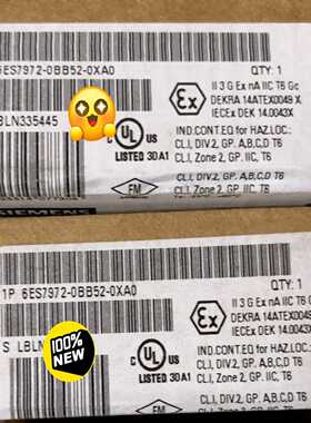 未拆封6ES7972-0BB52-0XA0产品质保一年~询价