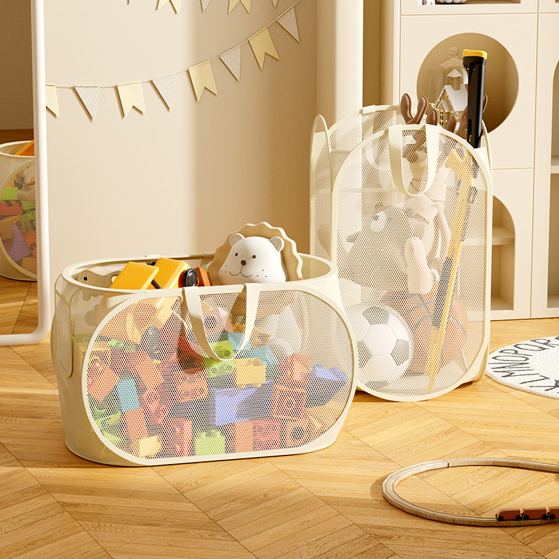 毛绒娃娃收纳神器家用客厅宝宝放玩具公仔整理箱儿童手提储物