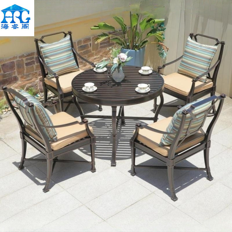 户外铸铝桌椅庭院花园室外露天阳台休闲沙发金属桌椅组合三五件套,住宅家具,桌椅套件,淘宝优惠券,粉丝福利购,淘宝优惠卷