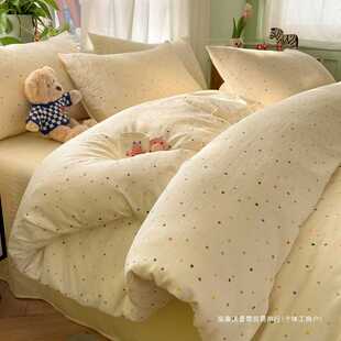 1米8乘2米2超柔软亲肤四件套180cmx200cm双层纱被套180x220一米八