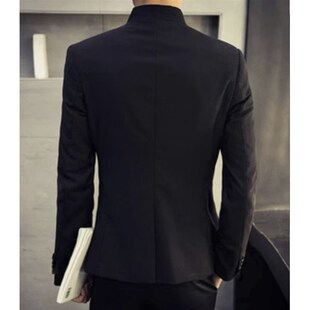 民国中山装男装中山服男青年修身复古学生装五四青年装唐装表演服