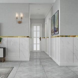 水磨石墙裙贴纸自粘仿瓷砖墙贴速装瓷板pvc铝塑板硬墙纸店铺装修