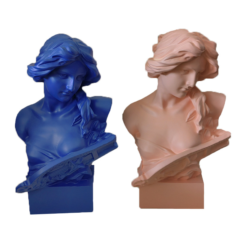 抚琴女摆件欧式家居家装饰品客厅酒柜茶几电视柜玄关房间布置摆设