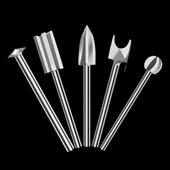 雕刻刀木工电动铣刀木雕打磨工具套装 根雕核雕牙机电磨高速钻专用