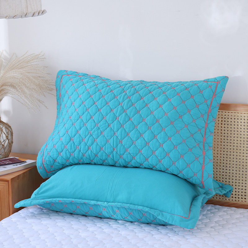 纯棉枕套一对装新款家用单人枕头套全棉纱布加厚款乳胶枕芯内胆套