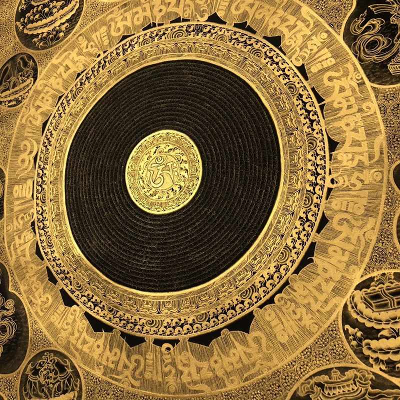 推荐那葛王一米经文吉祥八宝坛城西藏尼泊尔客厅书房玄关装饰挂画