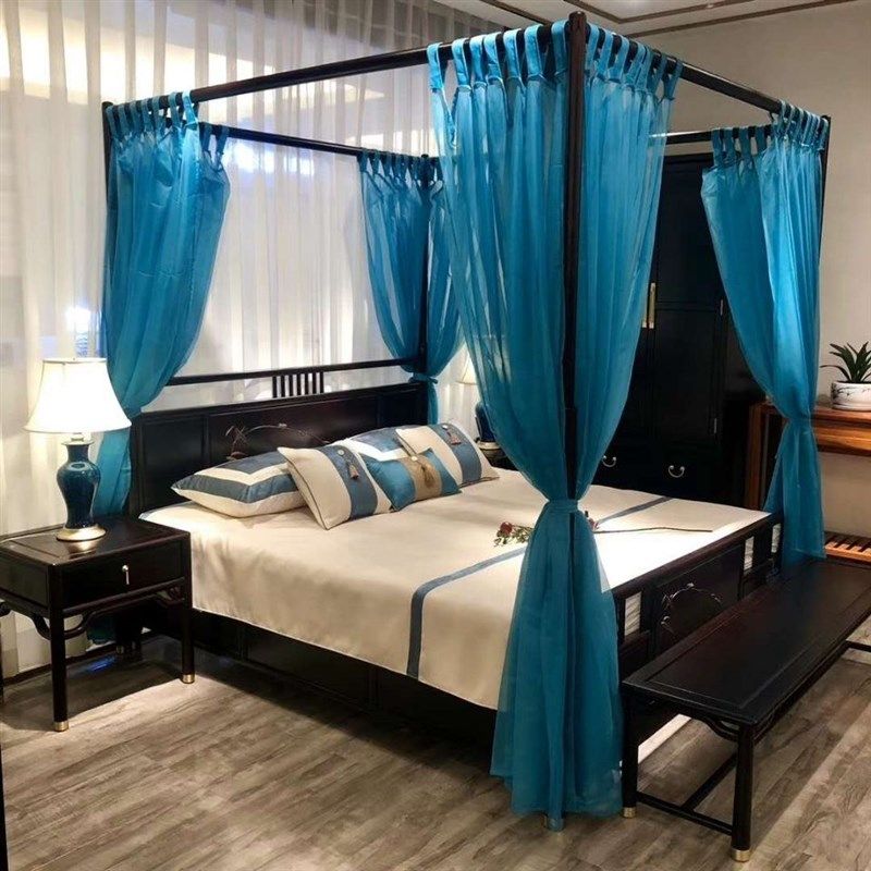 床幔纱幔新中式复古床帘纱帘可绑带可粘扣定制装饰纱布帘多色可选,床上用品,床幔,淘宝优惠券,粉丝福利购,淘宝优惠卷