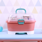 婴儿放餐具奶瓶防尘收纳盒宝宝沥水架带盖辅食用具儿童碗筷收纳箱