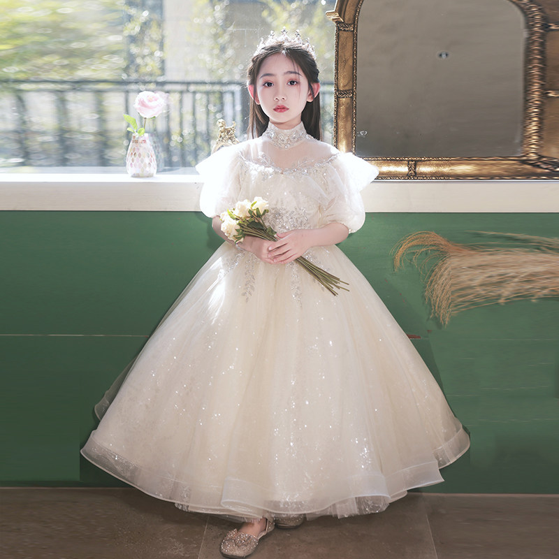 女童主持人礼服香槟色生日公主裙高端花童婚纱儿童钢琴演出服夏季,童装/婴儿装/亲子装,儿童礼服,淘宝优惠券,粉丝福利购,淘宝优惠卷